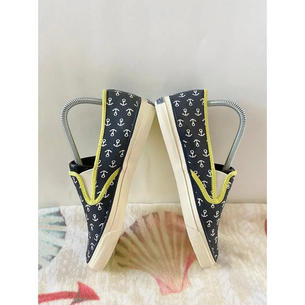 Sperry Spider Women's  Slip On Casual Canvas Blue White Yellow US 9 - Picture 4 of 9